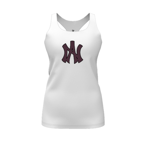 [FT0TRBWH-FYS-LOGO2] Decker Racerback Tank Top (Female Youth S, White, Logo 2)