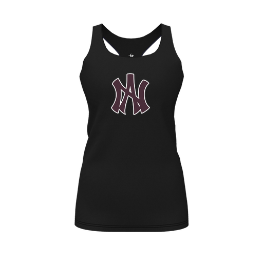 [FT0TRBBK-FYS-LOGO1] Decker Racerback Tank Top (Female Youth S, Black, Logo 1)