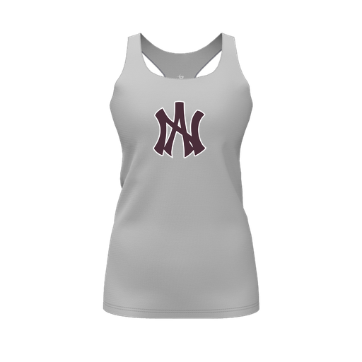 [CUS-DFW-RCBK-PER-GRY-FYS-LOGO1] Racerback Tank Top (Female Youth S, Gray, Logo 1)
