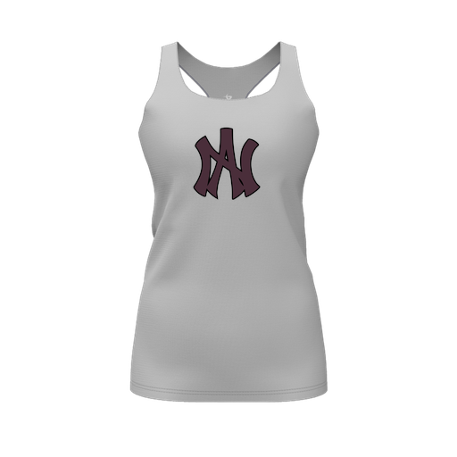 [CUS-DFW-RCBK-PER-GRY-FYS-LOGO2] Racerback Tank Top (Female Youth S, Gray, Logo 2)