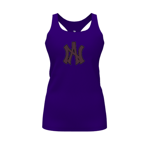 [CUS-DFW-RCBK-PER-PUR-FYS-LOGO2] Racerback Tank Top (Female Youth S, Purple, Logo 2)