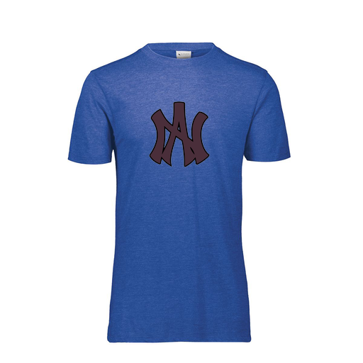 [FTSCUBRY-YS-LOGO2] Decker Youth Tri-Blend T-Shirt - Short Sleeve (Youth S, Royal, Logo 2)