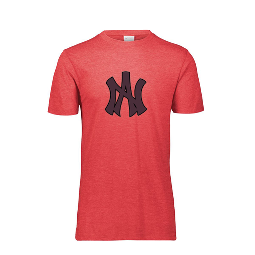 [FTSCUBRD-YS-LOGO2] Decker Youth Tri-Blend T-Shirt - Short Sleeve (Youth S, Red, Logo 2)