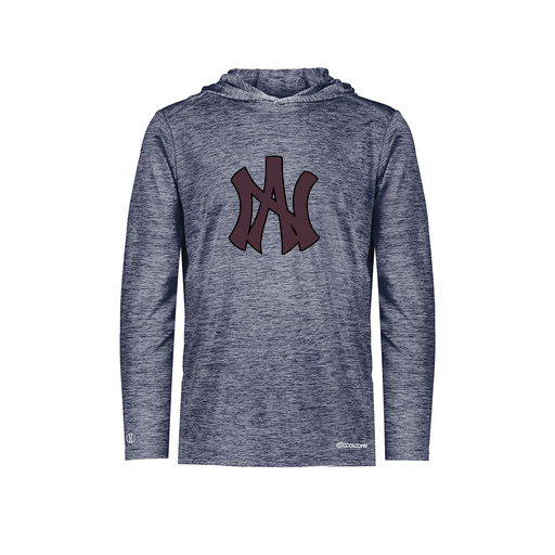 [FOLHCGNV-AS-LOGO2] Decker Men's Charge Hoodie (Adult S, Navy, Logo 2)