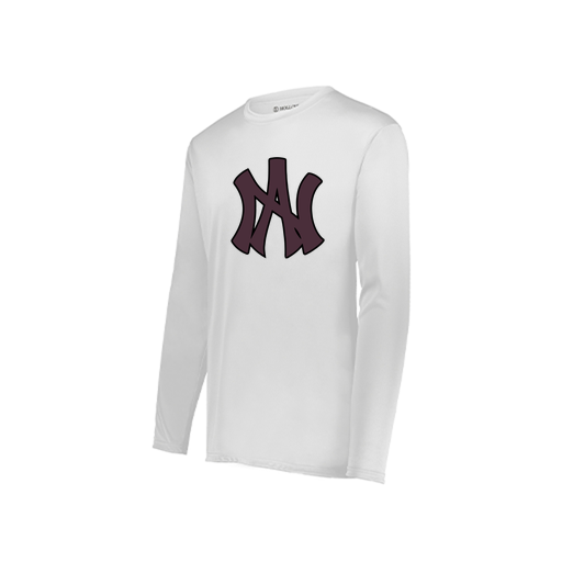 [222822.005.XS-LOGO2] Men's LS Smooth Sport Shirt (Adult XS, White, Logo 2)