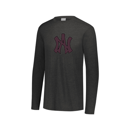 [FTLCUBBK-AXS-LOGO2] Decker Men's Tri-Blend T-Shirt - Long Sleeve (Adult XS, Black, Logo 2)