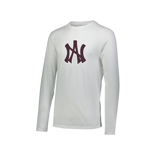 [FTLCUBWH-AXS-LOGO1] Decker Men's Tri-Blend T-Shirt - Long Sleeve (Adult XS, White, Logo 1)