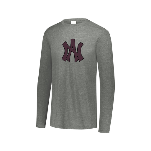[FTLCUBGY-AXS-LOGO2] Decker Men's Tri-Blend T-Shirt - Long Sleeve (Adult XS, Gray, Logo 2)