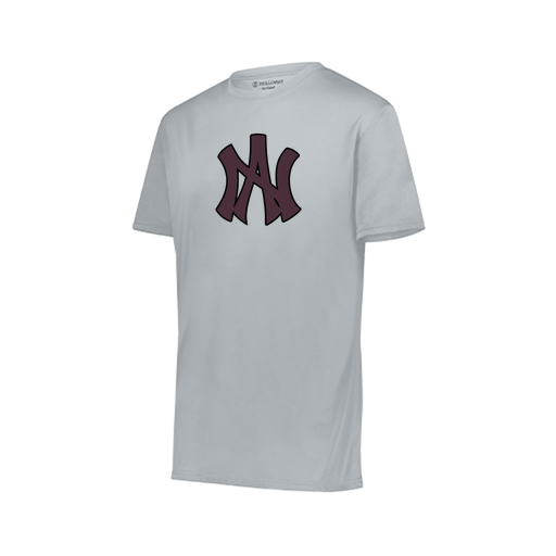 [222819.099.XXS-LOGO2] Youth Movement Dri Fit Shirt (Youth XXS, Silver, Logo 2)