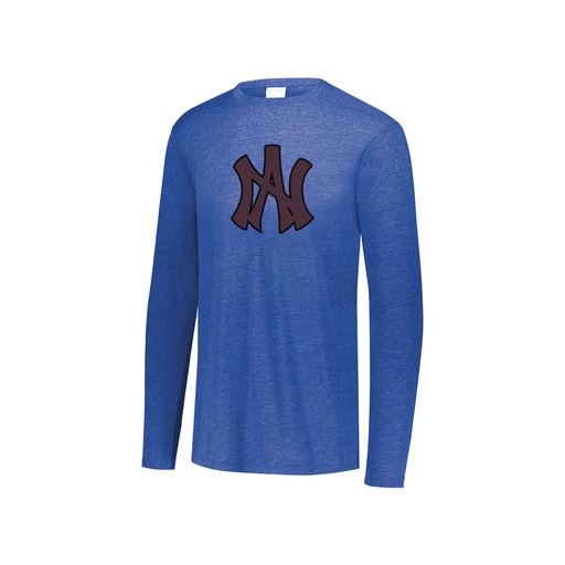 [3076.U55.S-LOGO2] Youth LS Ultra-blend T-Shirt (Youth S, Royal, Logo 2)