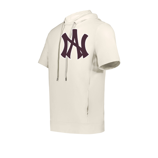 [222605-WHT-YS-LOGO1] YOUTH VENTURA SOFT KNIT SHORT SLEEVE HOODIE (Youth S, White, Logo 1)