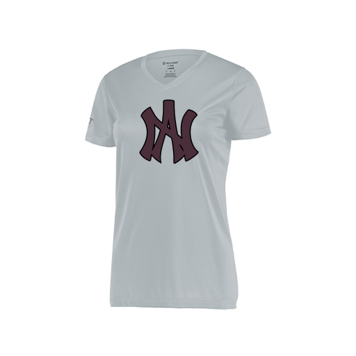 [222820.099.S-LOGO2] Ladies Movement Dri Fit Shirt (Female Adult S, Silver, Logo 2)